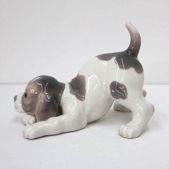 Vintage LLADRO Playful Puppy Figurine Glossy Porcelain - Picture 4 of 10